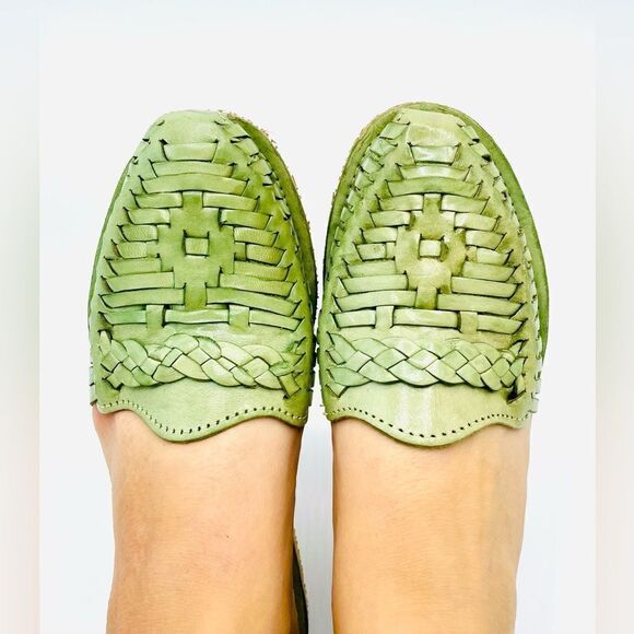 Handmade Teal Huarache Slides - Picture 5 of 5